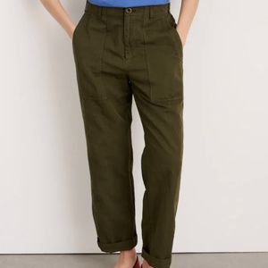 Alex Mill Women’s Neil Utility Straight Leg Pant-Military  Olive Sz 12